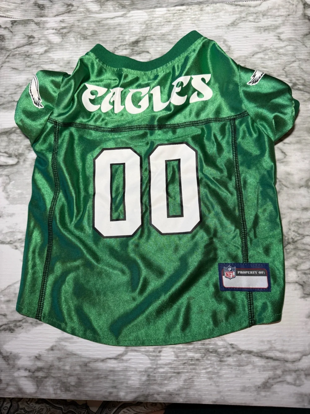 NFL Philadelphia Eagles Throwback Dog Jersey 00 Size M Kelly Green